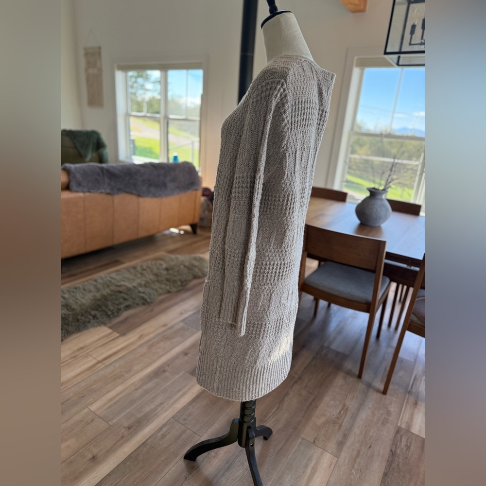 Universal Thread Long Textured Knit Cardigan - Be… - image 2